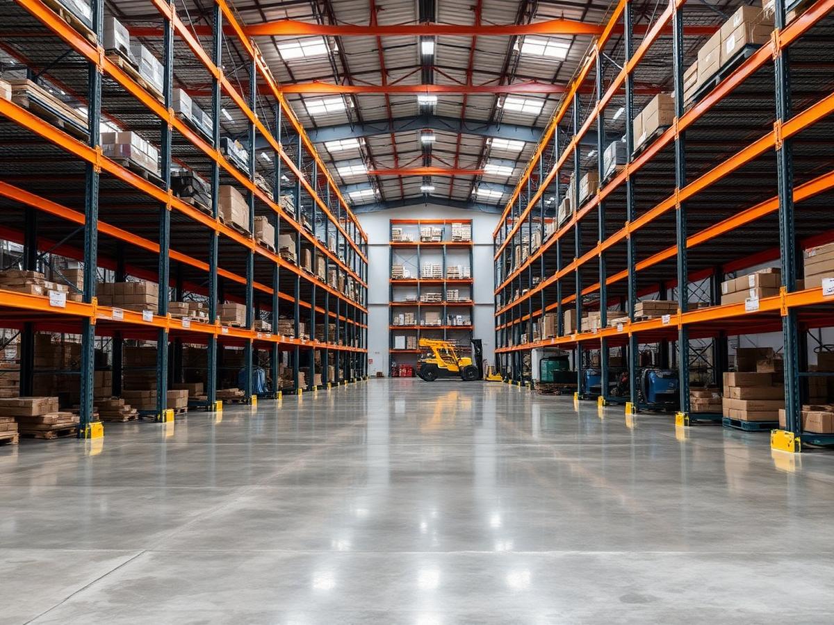Industrial warehouse after deep cleaning